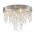 Crystorama Winfield 4 Light Antique Silver Flush Mount