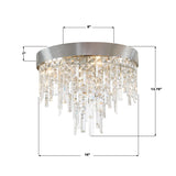 Crystorama Winfield 4 Light Antique Silver Flush Mount