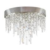 Crystorama Winfield 4 Light Antique Silver Flush Mount