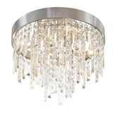 Crystorama Winfield 4 Light Antique Silver Flush Mount