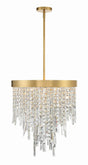 Crystorama Winfield 5 Light Antique Gold Chandelier