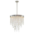 Crystorama Winfield 5 Light Antique Silver Chandelier