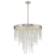 Crystorama Winfield 6 Light Antique Silver Chandelier
