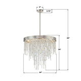 Crystorama Winfield 6 Light Antique Silver Chandelier