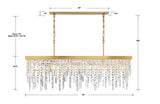 Crystorama Winfield 6 Light Antique Gold Linear Chandelier
