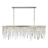 Crystorama Winfield 6 Light Antique Silver Linear Chandelier
