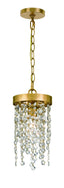 Crystorama Winham 1 Light Antique Gold Crystal Mini Pendant