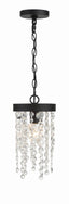 Crystorama Winham 1 Light Black Forged Mini Pendant