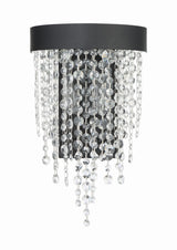 Crystorama Winham 2 Light Black Forged Sconce