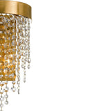Crystorama Winham 2 Light Antique Gold Crystal Sconce