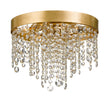 Crystorama Winham 4 Light Antique Gold Crystal Flush Mount