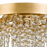 Crystorama Winham 4 Light Antique Gold Crystal Flush Mount
