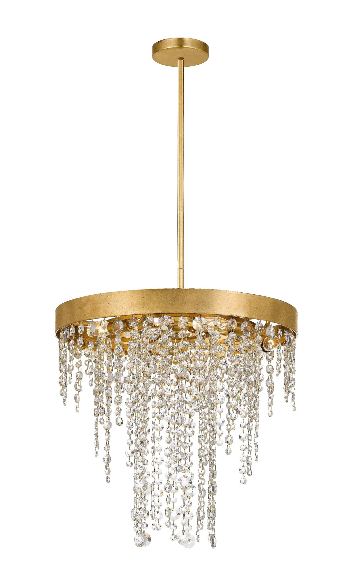 Crystorama Winham 5 Light Antique Gold Crystal Chandelier