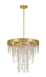 Crystorama Winham 5 Light Antique Gold Crystal Chandelier
