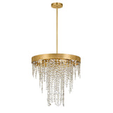 Crystorama Winham 5 Light Antique Gold Crystal Chandelier