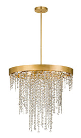 Crystorama Winham 6 Light Antique Gold Crystal Chandelier