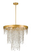 Crystorama Winham 6 Light Antique Gold Crystal Chandelier