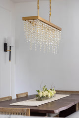 Crystorama Winham 6 Light Antique Gold Linear Chandelier