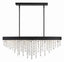 Crystorama Winham 8 Light Black Forged Linear Oval Chandelier