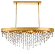Crystorama Winham 8 Light Antique Gold Crystal Linear Oval Chandelier