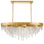 Crystorama Winham 8 Light Antique Gold Crystal Linear Oval Chandelier