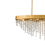 Crystorama Winham 8 Light Antique Gold Crystal Linear Oval Chandelier