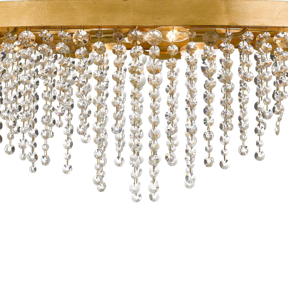 Crystorama Winham 8 Light Antique Gold Crystal Linear Oval Chandelier