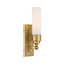 Crystorama Wilcox 1 Light LED Aged Brass Sconce