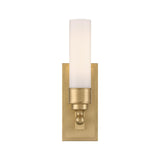 Crystorama Wilcox 1 Light LED Aged Brass Sconce
