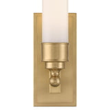 Crystorama Wilcox 1 Light LED Aged Brass Sconce
