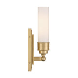 Crystorama Wilcox 1 Light LED Aged Brass Sconce