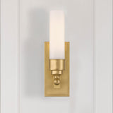 Crystorama Wilcox 1 Light LED Aged Brass Sconce