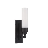 Crystorama Wilcox 1 Light LED Matte Black Sconce
