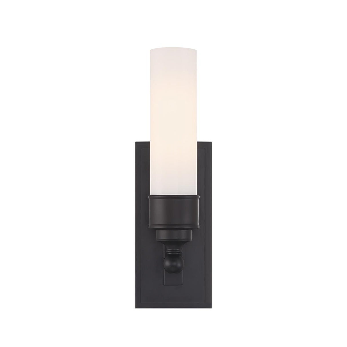 Crystorama Wilcox 1 Light LED Matte Black Sconce