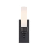 Crystorama Wilcox 1 Light LED Matte Black Sconce