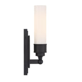 Crystorama Wilcox 1 Light LED Matte Black Sconce