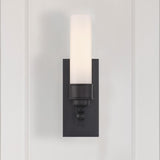 Crystorama Wilcox 1 Light LED Matte Black Sconce
