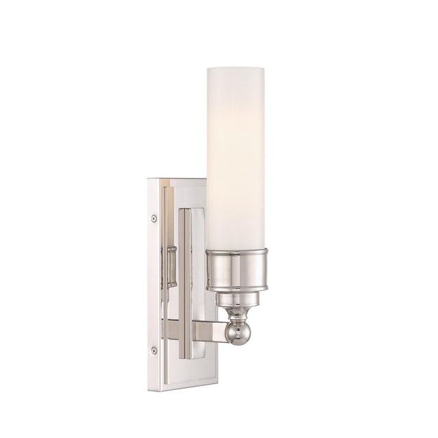 Crystorama Wilcox 1 Light LED Polished Nickel Sconce