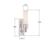 Crystorama Wilcox 1 Light LED Polished Nickel Sconce