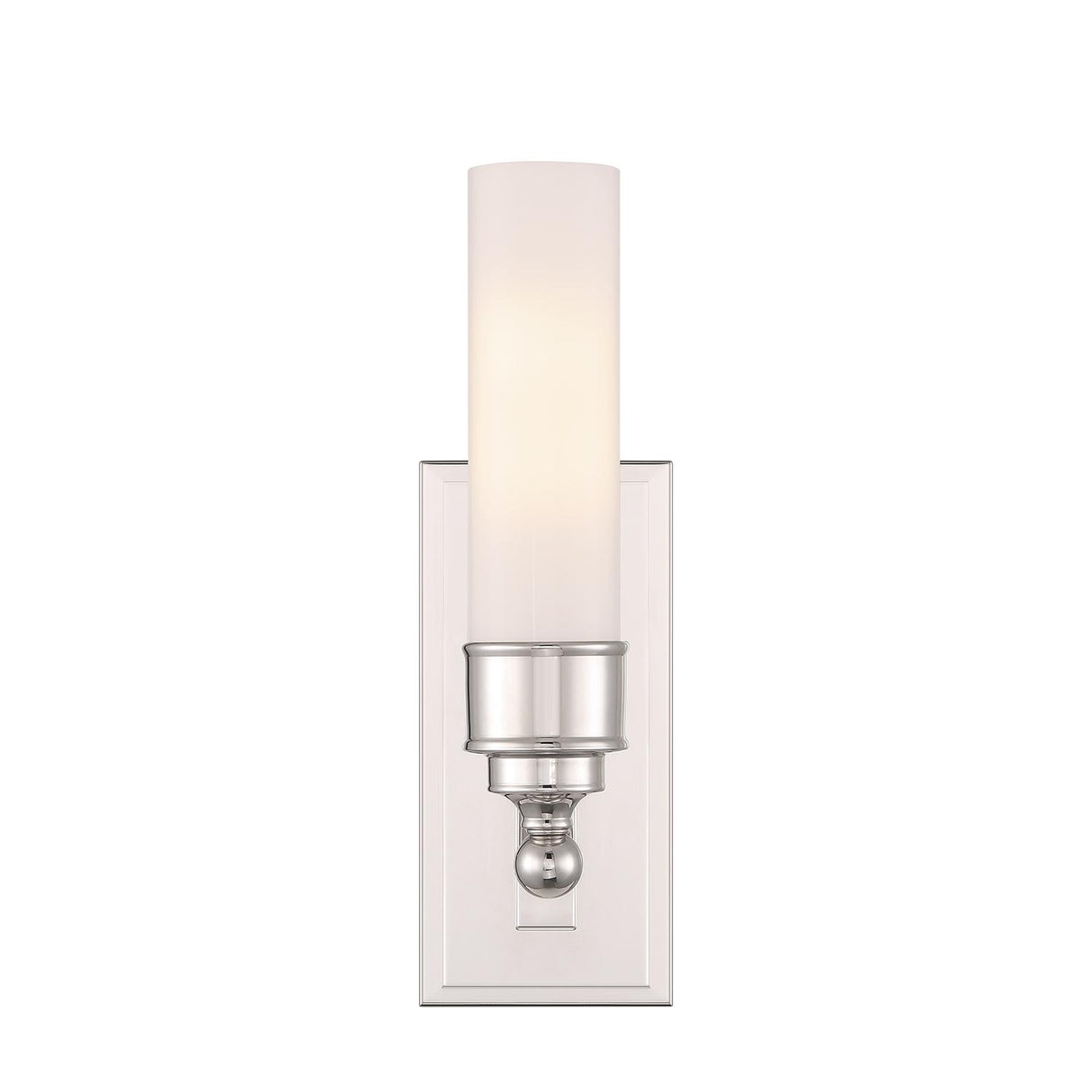 Crystorama Wilcox 1 Light LED Polished Nickel Sconce
