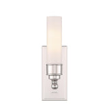 Crystorama Wilcox 1 Light LED Polished Nickel Sconce