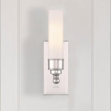 Crystorama Wilcox 1 Light LED Polished Nickel Sconce