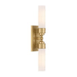Crystorama Wilcox 2 Light LED Aged Brass Sconce