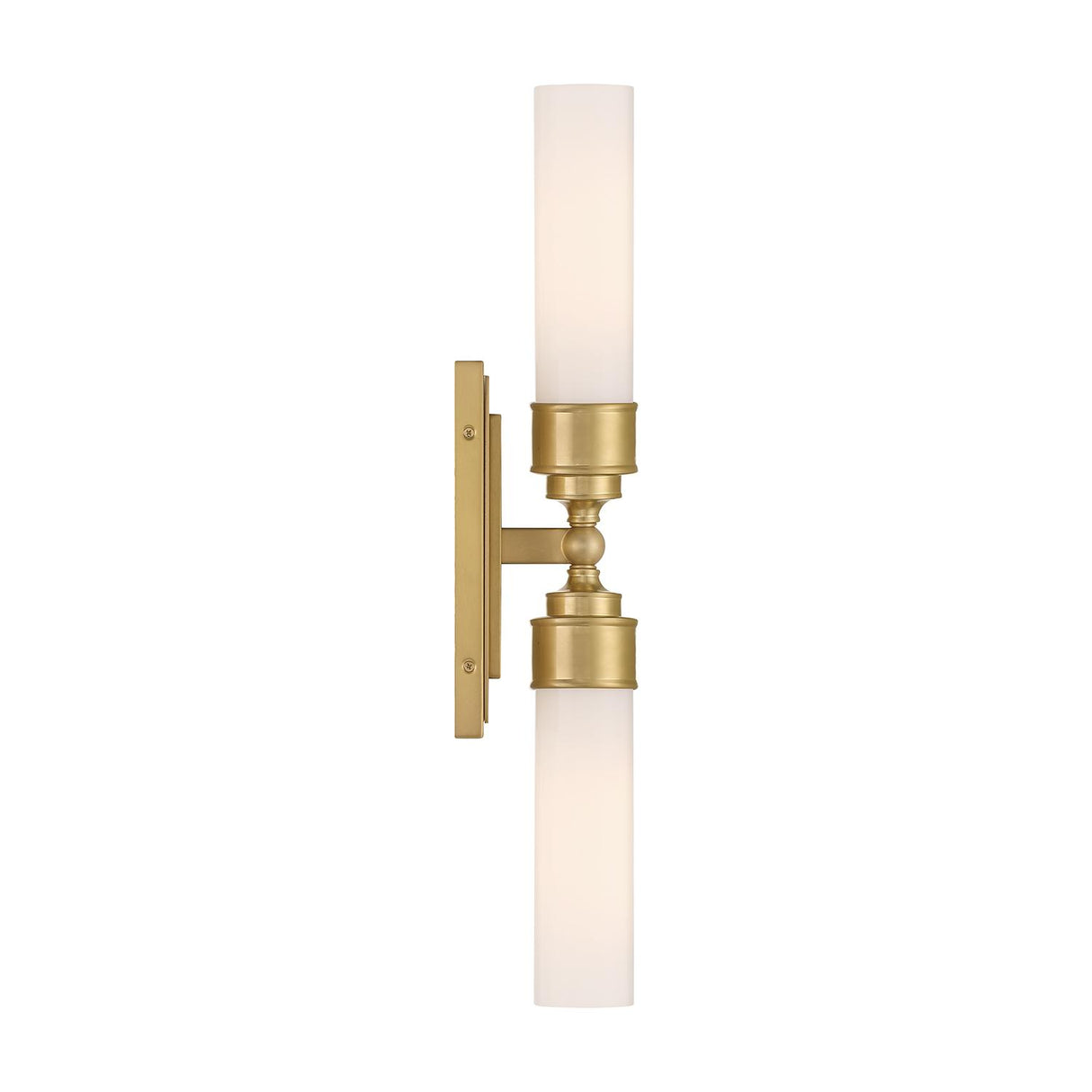 Crystorama Wilcox 2 Light LED Aged Brass Sconce