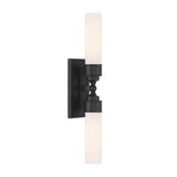 Crystorama Wilcox 2 Light LED Matte Black Sconce