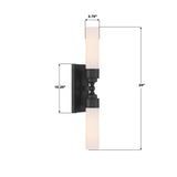 Crystorama Wilcox 2 Light LED Matte Black Sconce