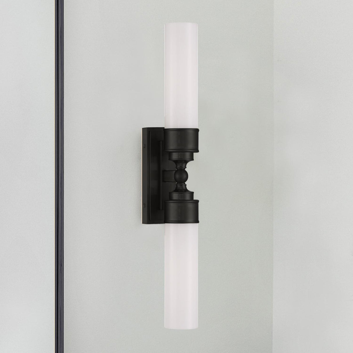 Crystorama Wilcox 2 Light LED Matte Black Sconce