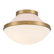 Crystorama Xander 1 Light Vibrant Gold + Blush Flush Mount