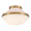 Crystorama Xander 1 Light Vibrant Gold + Blush Flush Mount
