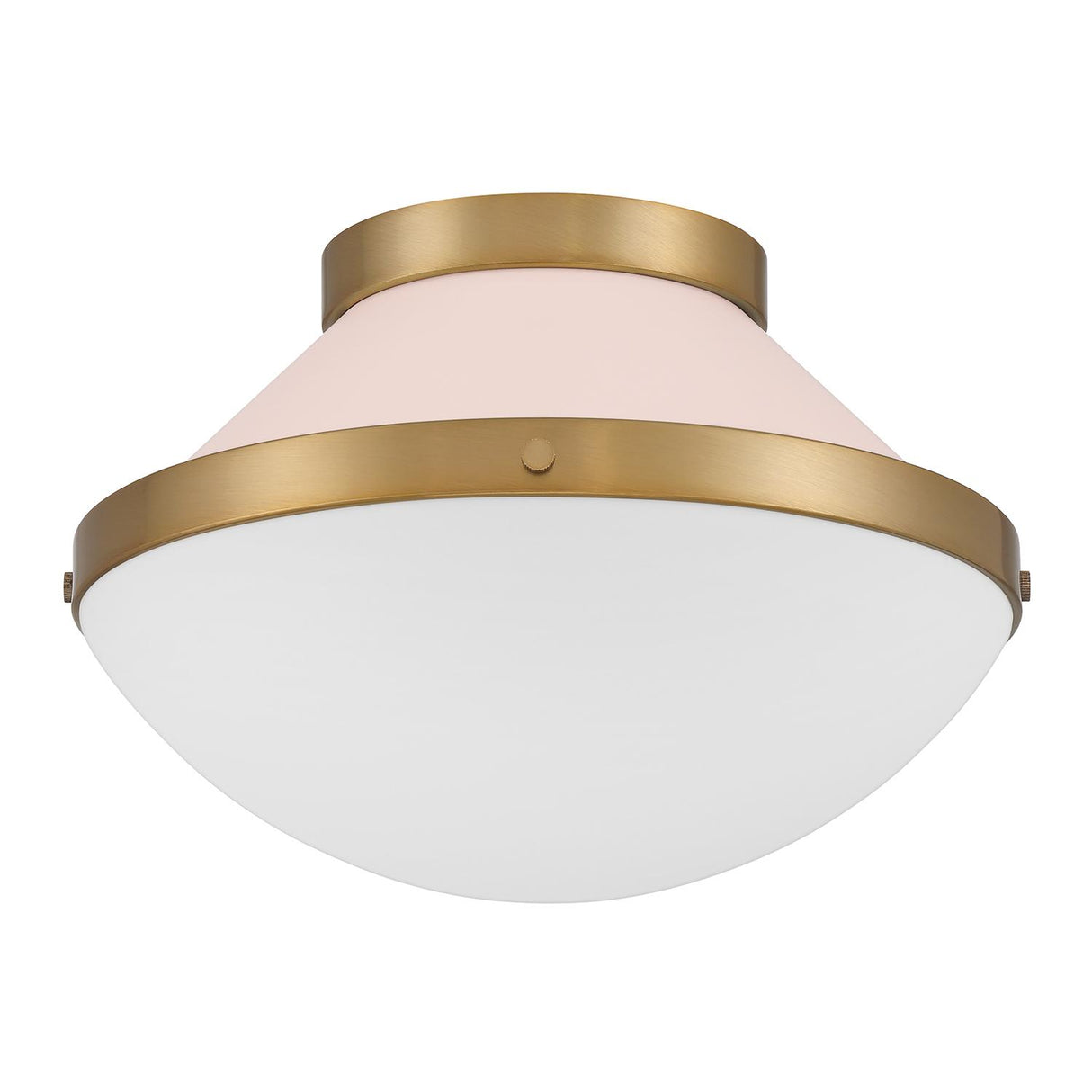 Crystorama Xander 1 Light Vibrant Gold + Blush Flush Mount